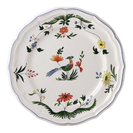 Box of 4 dinner plates - Oiseaux de paradis - Ø 26 cm